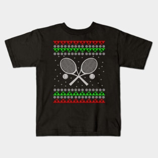 Tennis Ugly Christmas Sweater Gift Kids T-Shirt